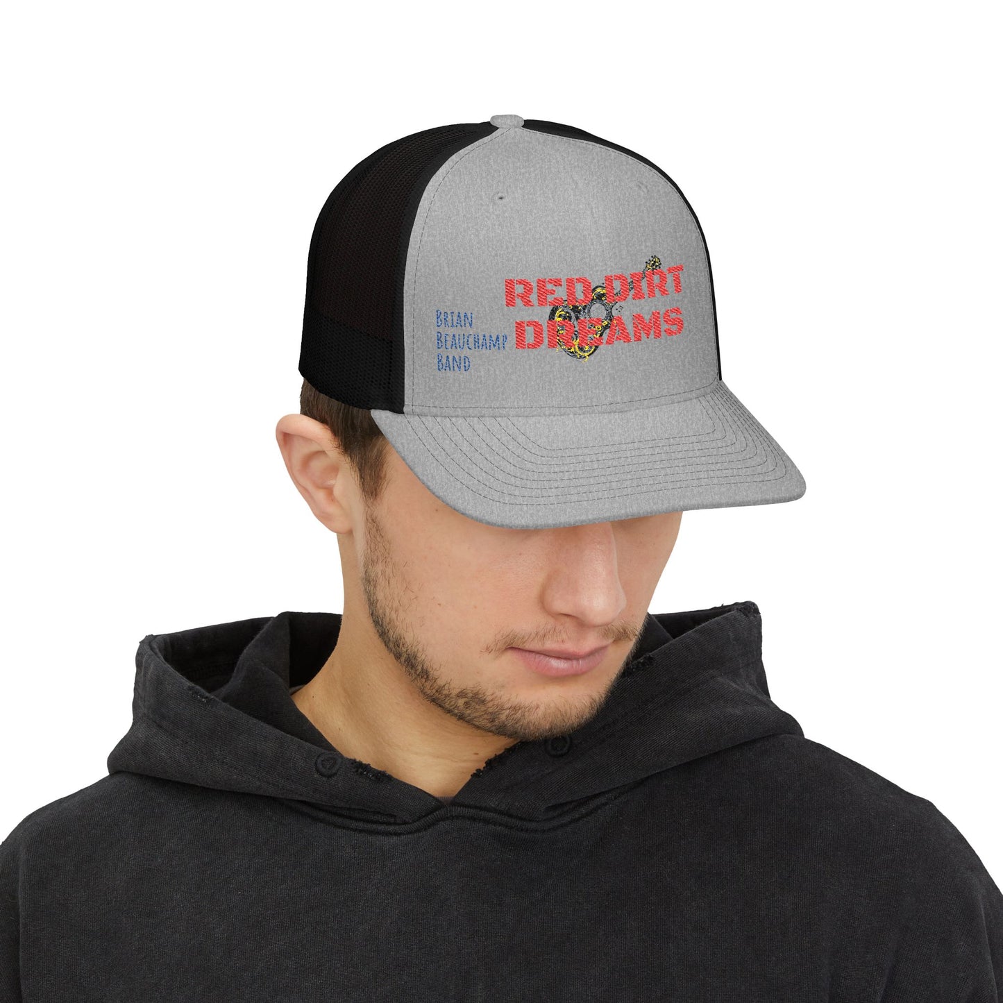 Red Dirt Dreams Snapback Trucker Cap, Embroidered Hat for Outdoors, Casual Wear, Gifts for Him, Festival Accessories