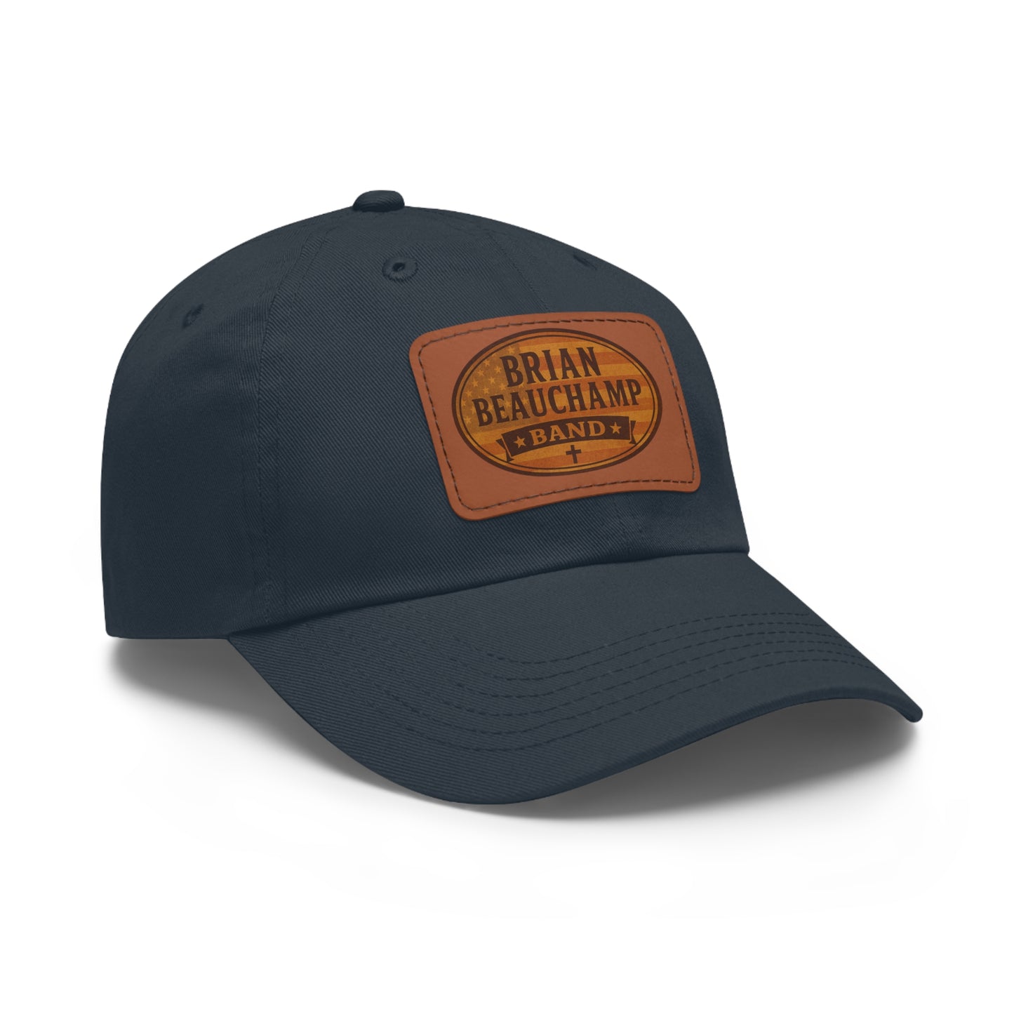 Brian Beauchamp Band Hat with Rustic Leather Patch | Perfect Gift for Music Lovers, Casual Outfit Accessory, Outdoor Adventures, Father's Day, BBQs