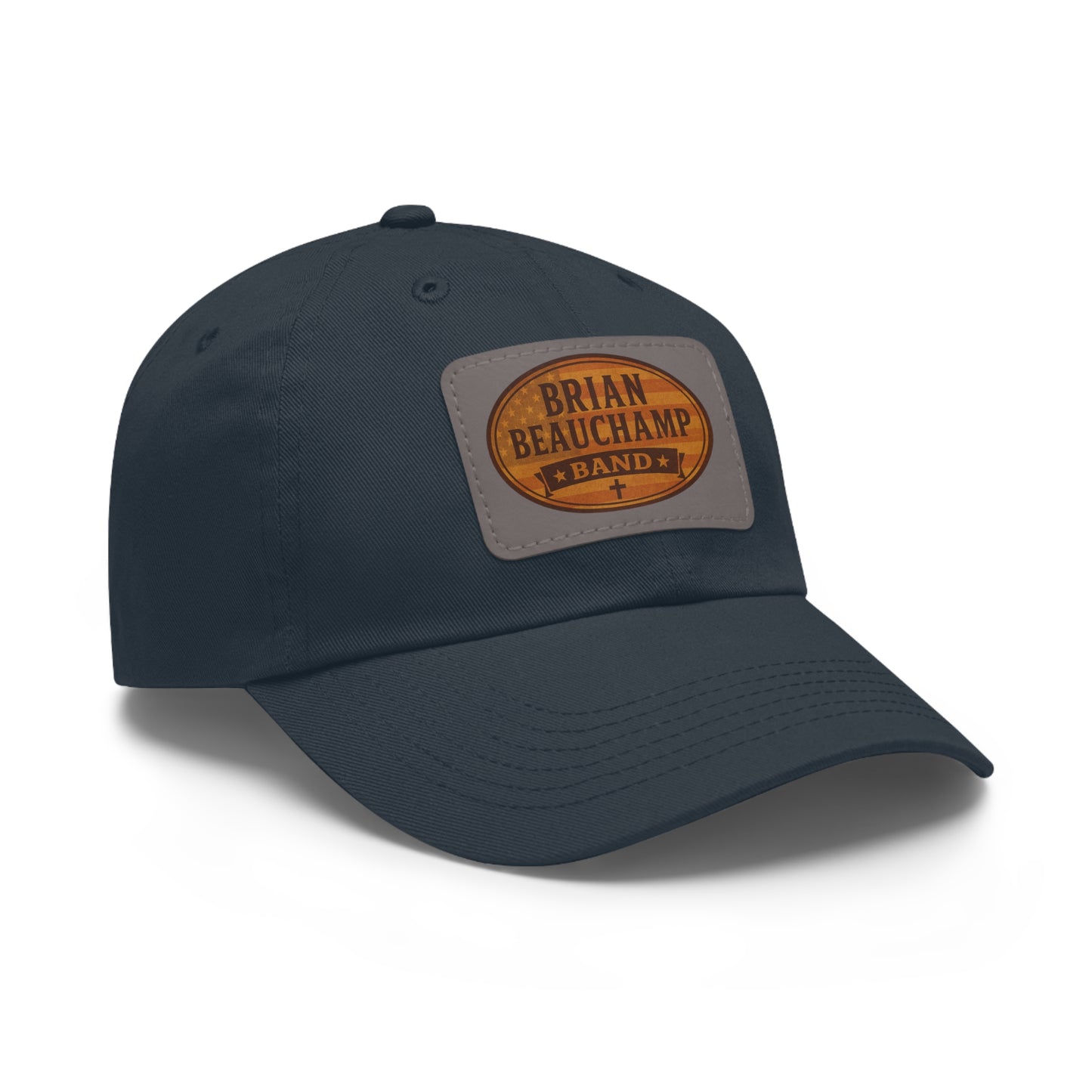 Brian Beauchamp Band Hat with Rustic Leather Patch | Perfect Gift for Music Lovers, Casual Outfit Accessory, Outdoor Adventures, Father's Day, BBQs