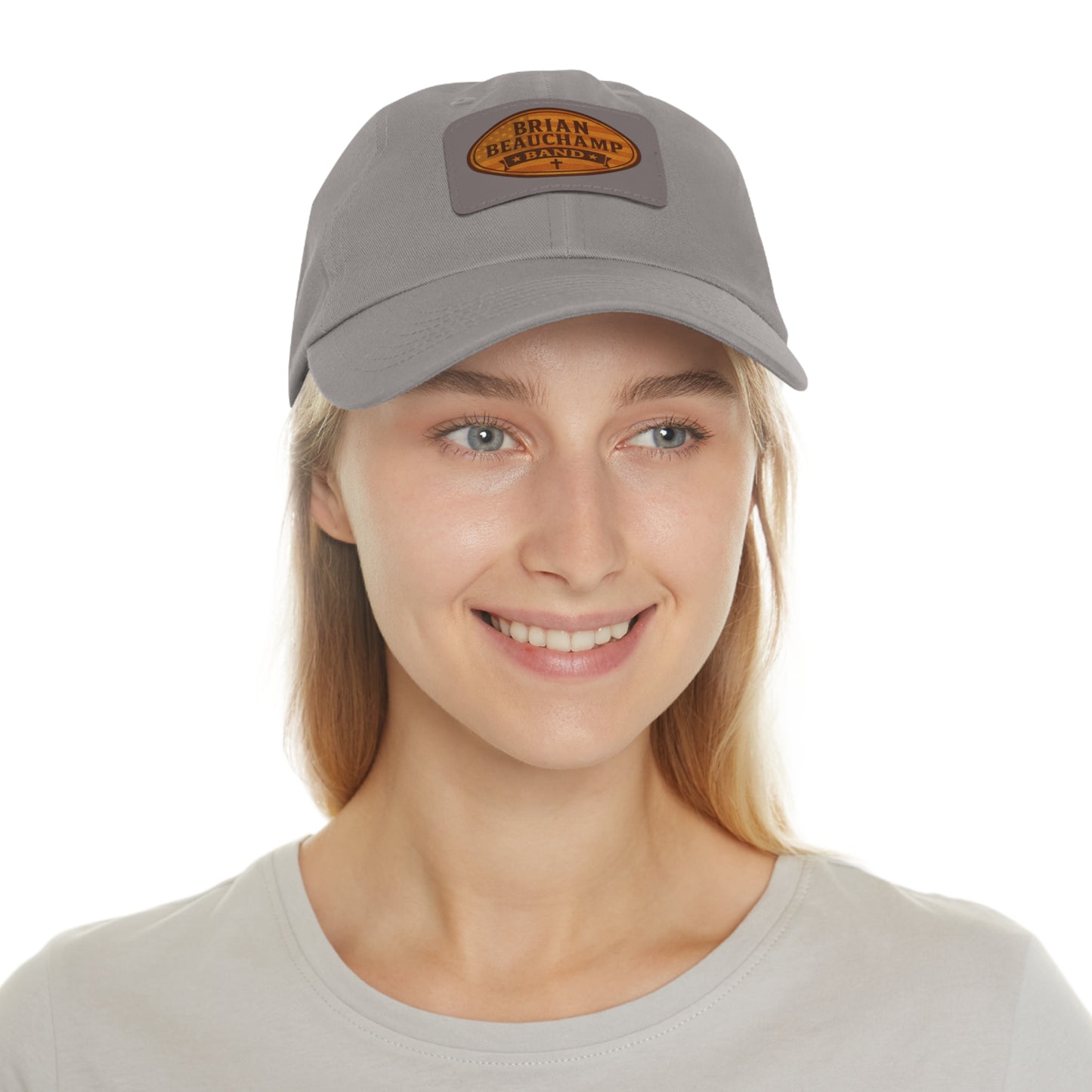 Brian Beauchamp Band Hat with Rustic Leather Patch | Perfect Gift for Music Lovers, Casual Outfit Accessory, Outdoor Adventures, Father's Day, BBQs