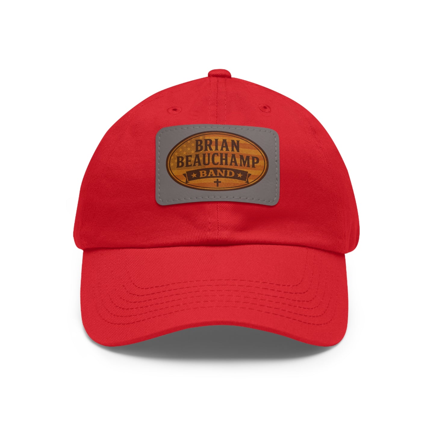 Brian Beauchamp Band Hat with Rustic Leather Patch | Perfect Gift for Music Lovers, Casual Outfit Accessory, Outdoor Adventures, Father's Day, BBQs