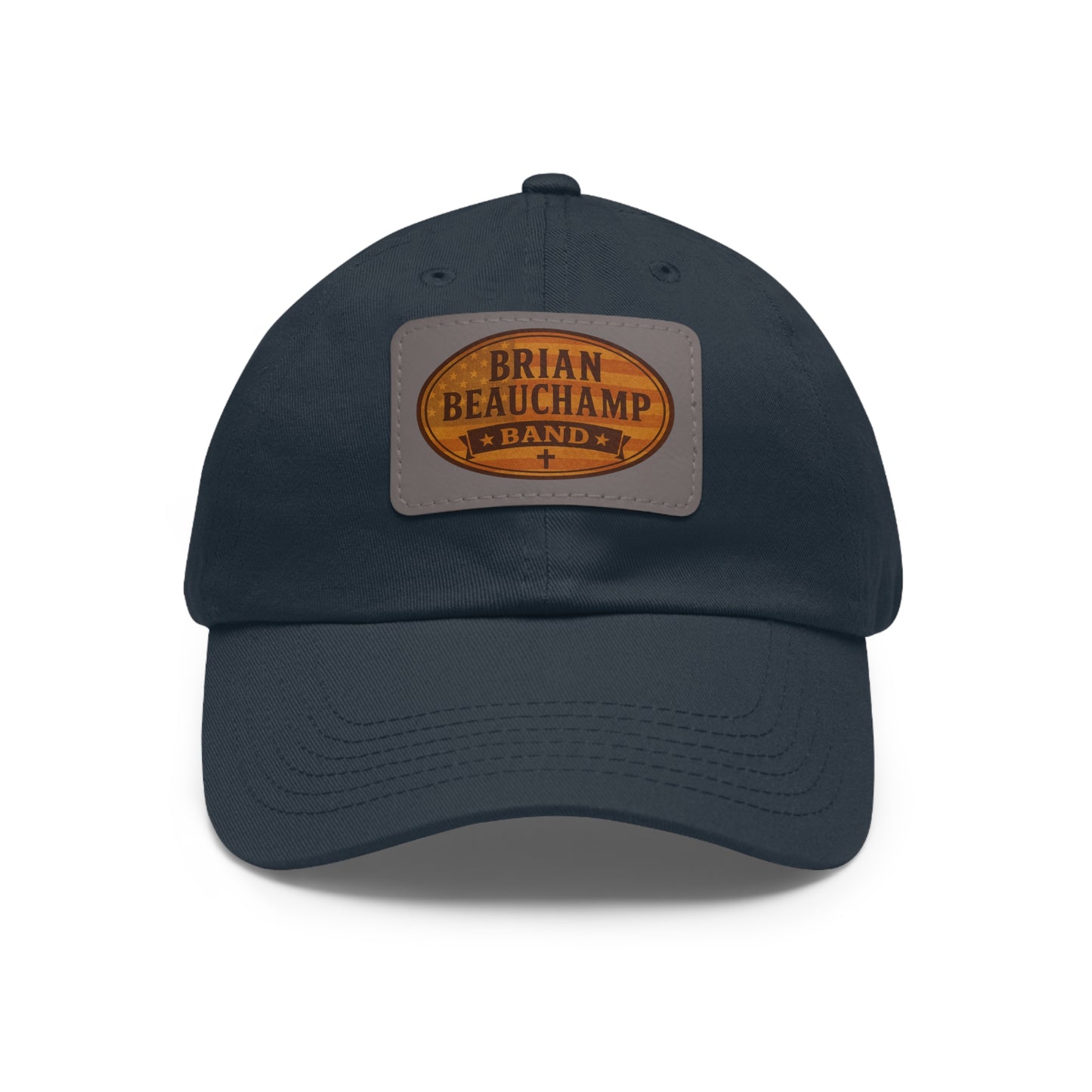 Brian Beauchamp Band Hat with Rustic Leather Patch | Perfect Gift for Music Lovers, Casual Outfit Accessory, Outdoor Adventures, Father's Day, BBQs