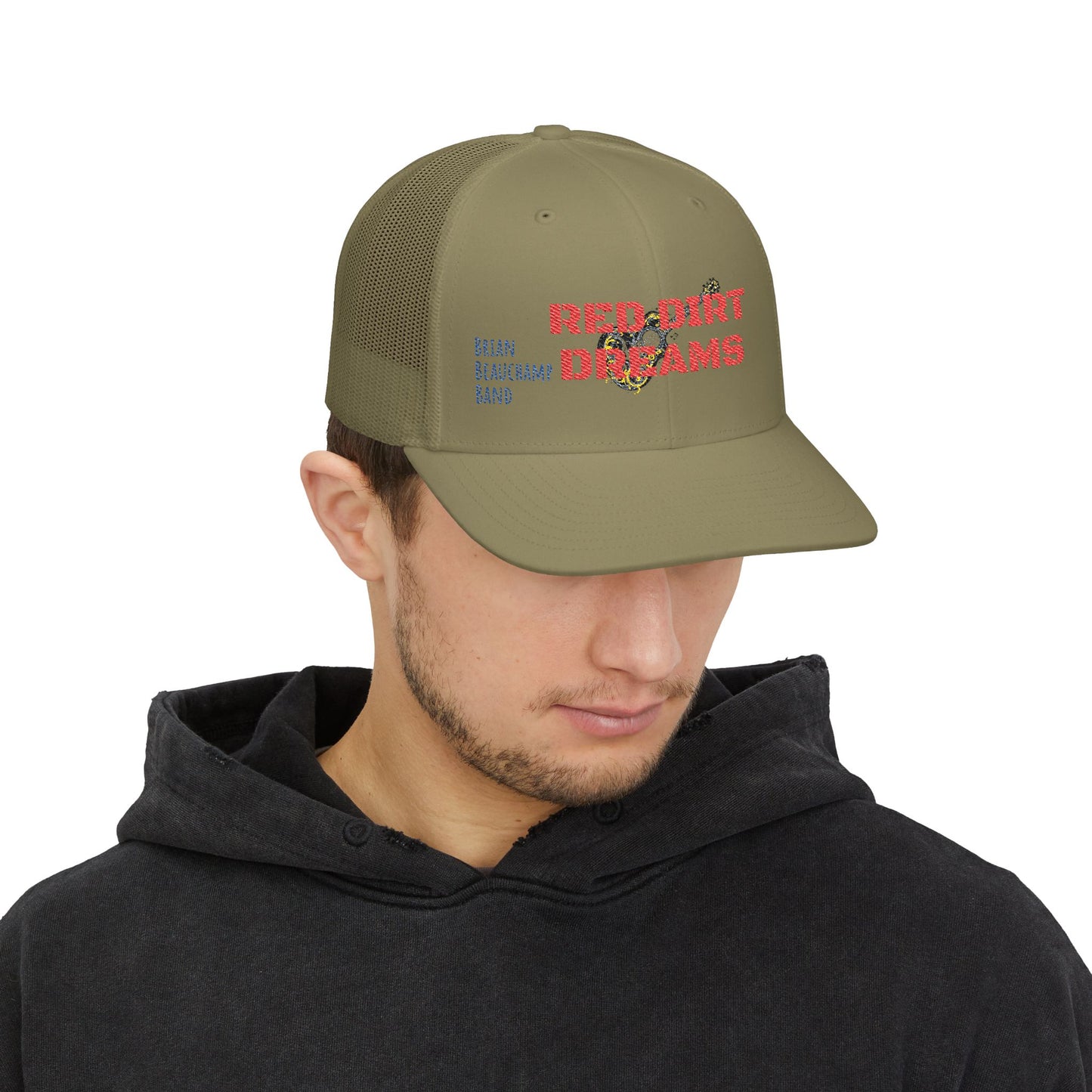 Red Dirt Dreams Snapback Trucker Cap, Embroidered Hat for Outdoors, Casual Wear, Gifts for Him, Festival Accessories