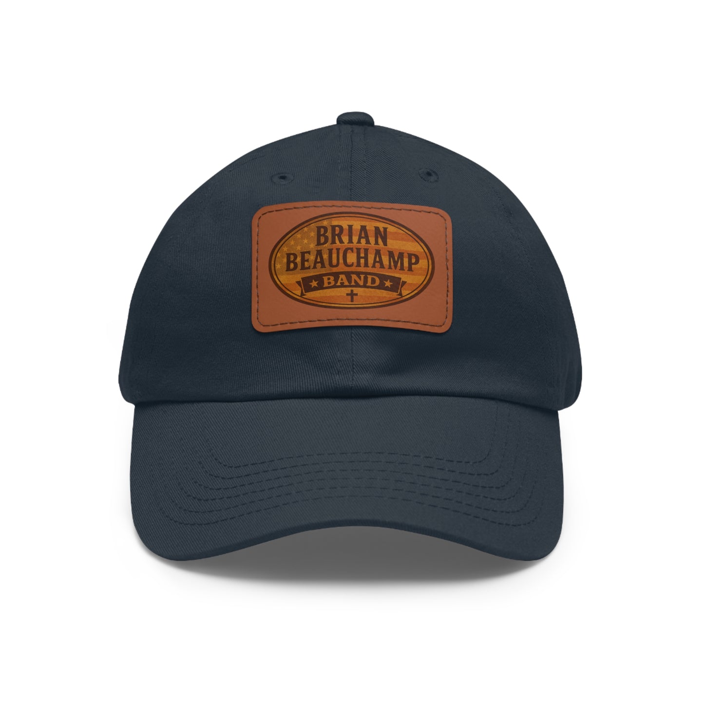 Brian Beauchamp Band Hat with Rustic Leather Patch | Perfect Gift for Music Lovers, Casual Outfit Accessory, Outdoor Adventures, Father's Day, BBQs
